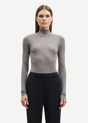 Sadou t-n ls bluse 15499 Grey Mel. Samsøe 